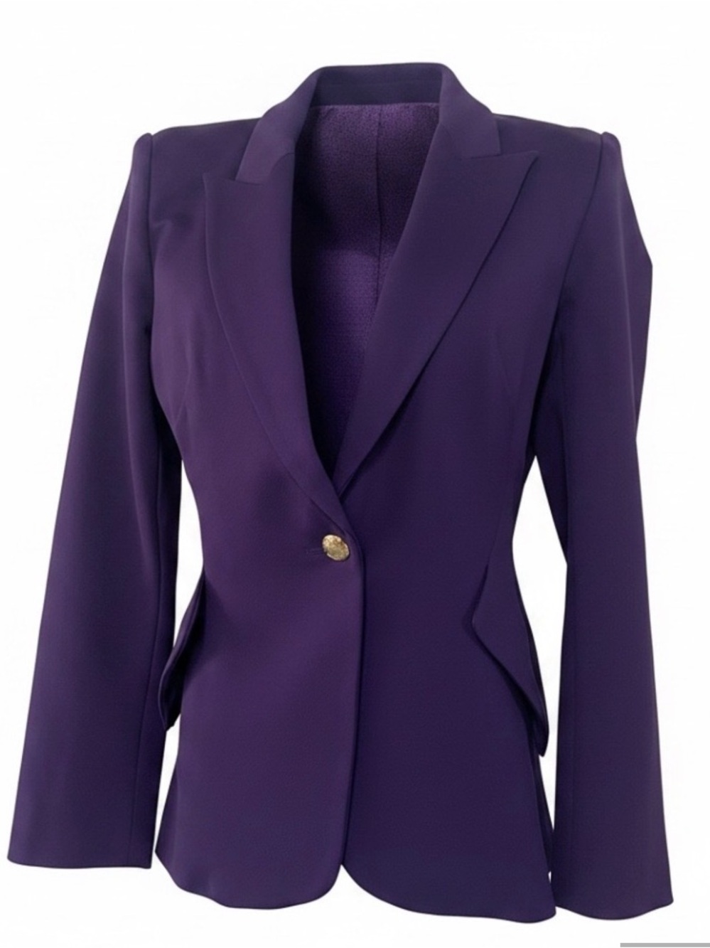 White House Black Market Deep Purple Amethyst Single-Button Blazer Size 8